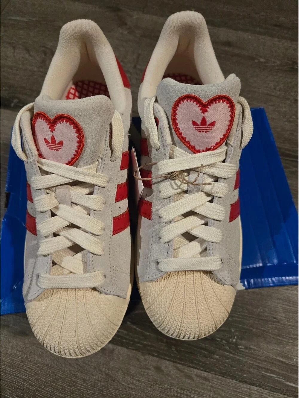 adidas Superstar II W White Pink Women Casual Classic Shoes KH9037 Size 9.5
